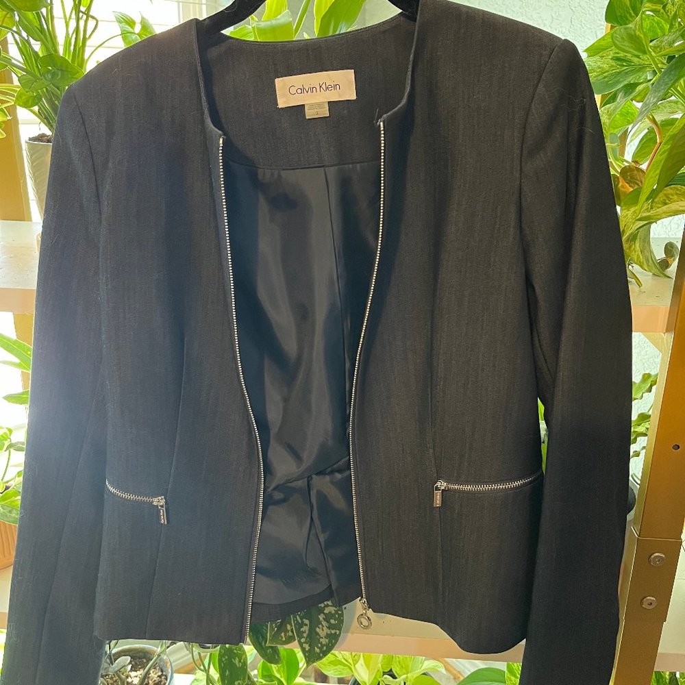 Calvin Klein Blazer Suit Jacket Navy
